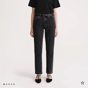 Toteme twist seam organic cotton black jeans